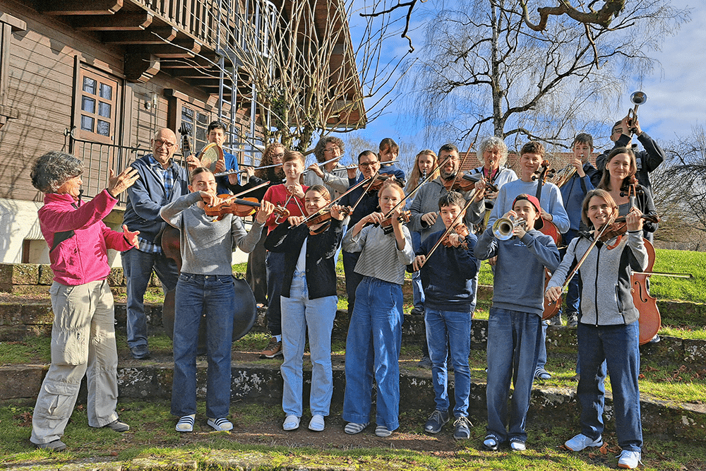 Das Scheffel-Orchester beim Proben auf dem Langenhard