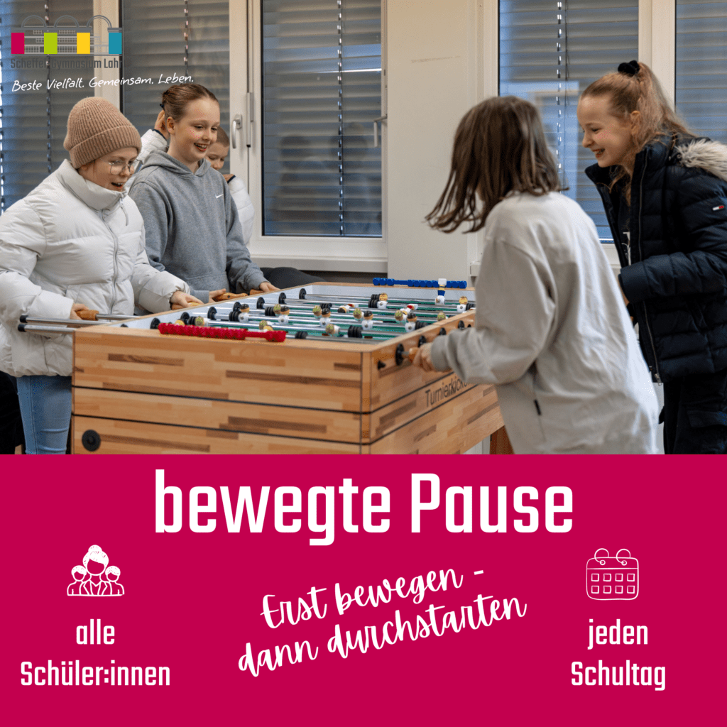 Infografik zur bewegten Pause
