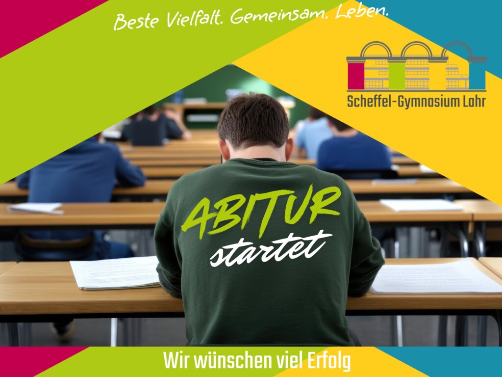 Ein Schüler schreibt die schriftliche Abiturprüfung