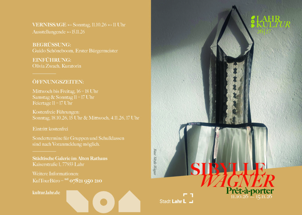 Vorderseite des Flyers für die Ausstellung von Sibylle Wagner