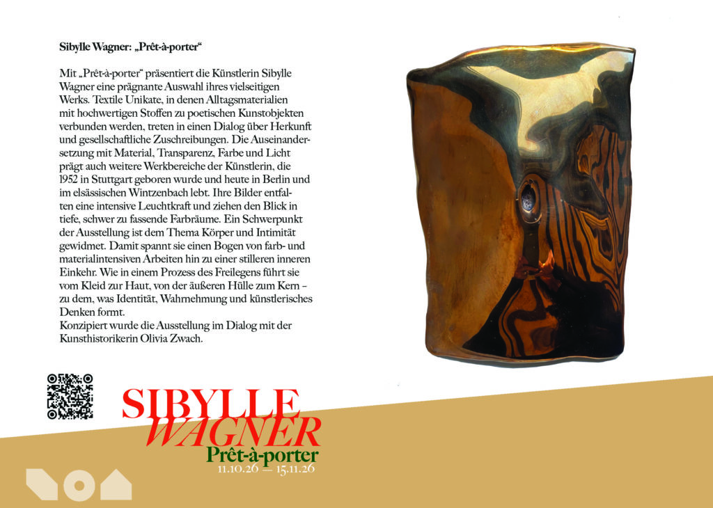 Innenseite des Flyers der Ausstellung von Sibylle Wagner